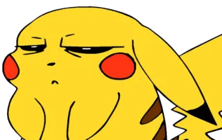 😒 Pikachu pikachu, pokemon, meme, engraçado, arrogante telegram sticker