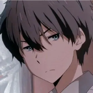 😁 anime, boy, manga, sad, cartoon, male, character telegram sticker