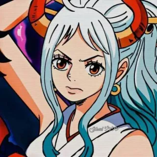 😠 Yamato One Piece Anime, One Piece, Yamato, Cartoon, Manga telegram sticker