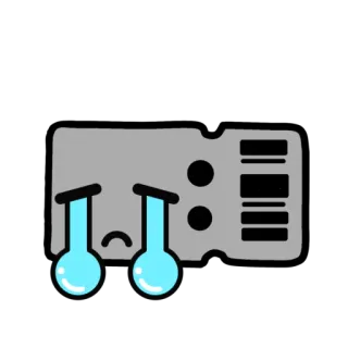 😭 ticket, crying, sad, emoji, cartoon, illustration telegram sticker