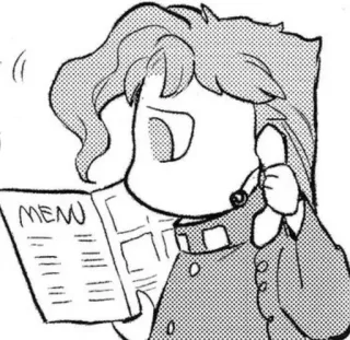 🗞️ MENU Anime, Manga, Personaggio, Menu, Disegno telegram sticker