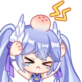 😖 anime, cartoon, angry, emoticon, frustrated, sticker telegram sticker