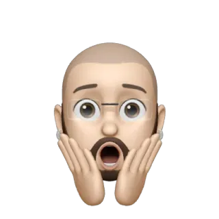 💥 Emoji, geschockt, Gesicht, Überraschung, Hände whatsapp sticker
