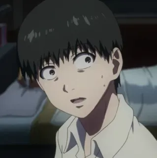 😟 Ken Kaneki Tokyo Ghoul アニメ, マンガ, 金木研, 東京喰種, キャラクター, 喰種, フィクション telegram sticker