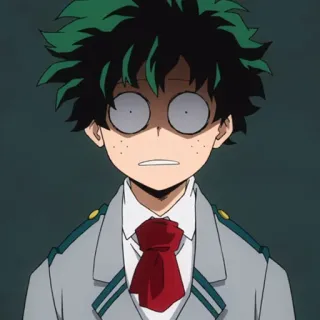🥦 Izuku Midoriya My Hero Academia anime, character, hero, manga, my hero academia, izuku midoriya, shocked telegram sticker