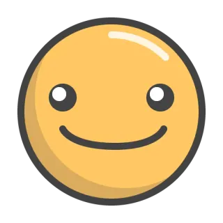 🙂 smiley, emoji, jaune, joyeux, sourire telegram sticker
