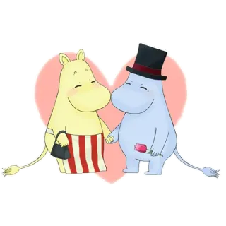 ❤️ Moomin Moomin, Liebe, Cartoon, Figuren, Freundschaft whatsapp sticker