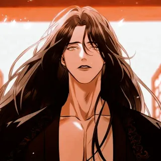 ☀️ Manhwa, homem, cabelo comprido, Anime, personagem whatsapp sticker