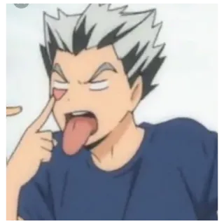 😜 Bokuto Koutaro Haikyuu Anime, Haikyuu, Bokuto, Bokuto Koutaro, Divertido, Cara, Sticker telegram sticker