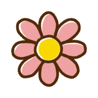 🐧 花, ピンク, かわいい, 花柄, 自然, 植物 telegram sticker