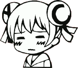 ☺️ cartoon, cute, girl, sad, anime, illustration telegram sticker