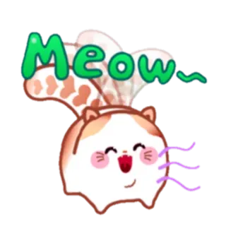😄 Meow~ gato, miau, animal, fofo, gatinho, kawaii, animal de estimação telegram sticker