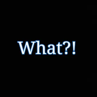 😐 What?! question, exclamation, texte, expression, surprise, curiosité whatsapp sticker