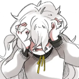 🤍 anime, cartoon, expression, emotional, stressed, headache, frustrated telegram sticker