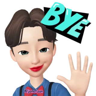 ✋ BYE adiós, despedida, bye, saludo, avatar telegram sticker