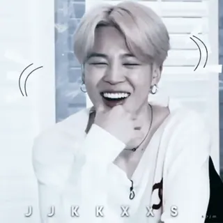 🌱 Jimin JJKKXXS kpop, cantante, idol, jimin, sorriso, risata whatsapp sticker
