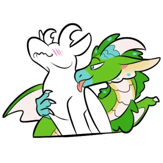 😜 龙, 幻想, 卡通, 爱意, 友谊, 动物 telegram sticker
