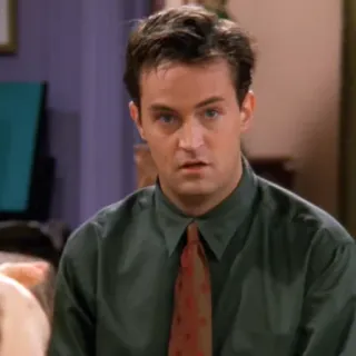 😑 Chandler Bing Friends chandler bing, friends, sitcom, série tv, matthew perry, années 90 telegram sticker