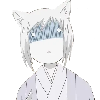 😱 Tomoe Kamisama Kiss Anime, Rubah, Telinga, Terkejut, Malu telegram sticker