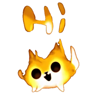 👋 Hi 问候, 猫, 可爱, 嗨, 迷人, 卡通 telegram sticker
