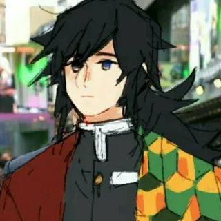 🌊 Giyu Tomioka Demon Slayer Аниме, Клинок, рассекающий демонов, Гию Томиока, Персонаж, Манга telegram sticker
