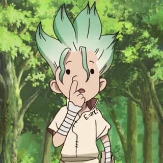 ⛰ Senku Ishigami Dr. Stone E=mc² anime, Dr. Stone, Senku, science, Einstein, physics telegram sticker