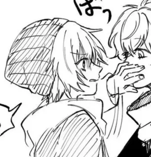 😠 ぱっ Anime, Manga, Japoński, Dymek telegram sticker