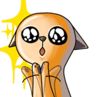 ✨ cat, animal, cute, excited, sparkle telegram sticker