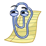 🤷‍♂️ คลิปหนีบกระดาษ, เครื่องเขียน, การ์ตูน, เครื่องเขียน telegram sticker