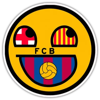️ FCB soccer, emoji, barcelona, fcb, catalonia telegram sticker