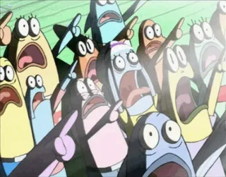 😱 Bikini Bottom fish SpongeBob SquarePants whatsapp sticker