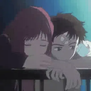 🥰 Anime, Romans, Miłość, Para, Przytulanie, Przyjaźń whatsapp sticker