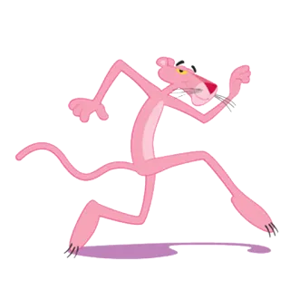 🏃 Pink Panther cartoon, pink, panther, character, animated telegram sticker