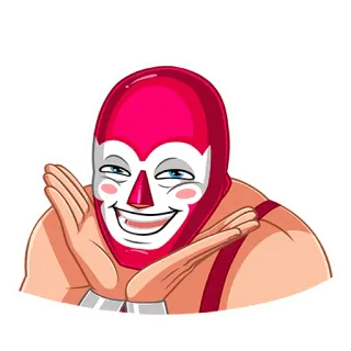 😊 Реслинг, Луча Либре, Маска, Мультфильм, Персонаж whatsapp sticker