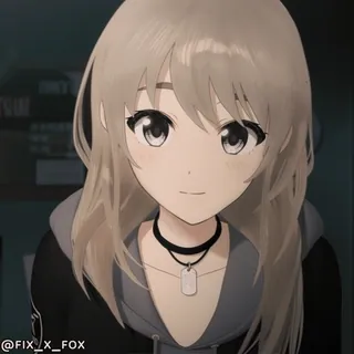๐ Fix-x-Fox @FIX_X_FOX vtuber, anime girl, blonde hair, expressions, sticker, avatar, cute, waifu whatsapp sticker