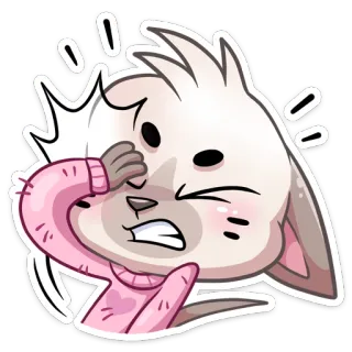 🤦‍♀️ animal, desenho animado, triste, chateado, chorando, angústia whatsapp sticker
