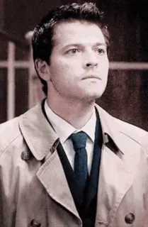 👮♂️ Castiel Supernatural serial TV, anioł, nadprzyrodzone, Misha Collins whatsapp sticker
