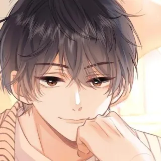 👌 Anime, Ragazzo, Bello, Sorridendo, Ritratto telegram sticker