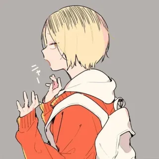 🐱 ニャー Anime, Manga, Dessin animé, Sac à dos, Son de chat, Texte japonais, Œuvre d'art telegram sticker