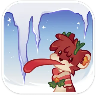 😋 cartoon, dier, tong, winter, kerst, schattig telegram sticker