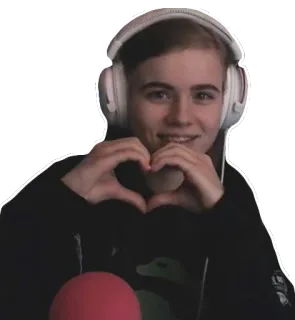 ❤ pessoa, sorrindo, coração, fones de ouvido, amor, carinho telegram sticker