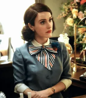 😳 Miriam 'Midge' Maisel The Marvelous Mrs. Maisel Mrs. Maisel, retro, vintage, fashion, portrait, character telegram sticker