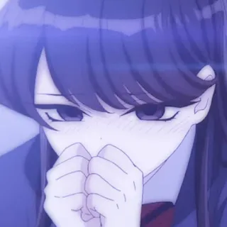 ☂️ Komi Shouko Komi Can't Communicate Anime, Lindo, Uniforme escolar, Chica, Komi Can't Communicate, Komi Shouko, Tímida telegram sticker