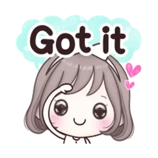 😊 Got it Garota anime, Desenho animado, Kawaii, Entendi, Sticker telegram sticker