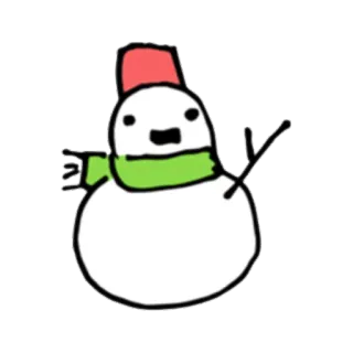 ⛄ Muñeco de nieve, Invierno, Navidad, Vacaciones, Dibujos animados, Lindo whatsapp sticker