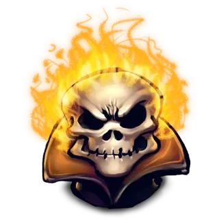 😤 skull, fire, flames, horror, ghost, grim reaper telegram sticker