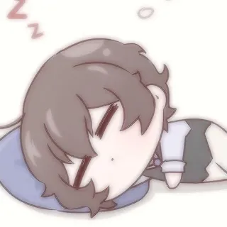 🍫 zzzz tidur, lelah, kartun, anime, tidur siang telegram sticker
