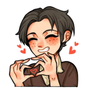 🥰 cartoon, love, heart, character, anime, cute telegram sticker