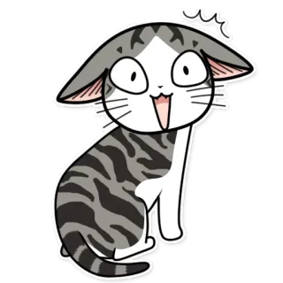 😱 gatto, animale, cartone animato, adesivo, felino telegram sticker