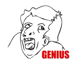 ® GENIUS Meme, Gênio, Engraçado, Meme da Internet, Humor telegram sticker